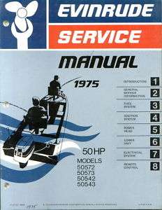 1975 Evinrude 50 HP Outboard Service Manual  