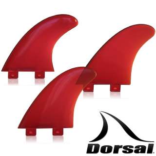 DORSAL  SURFBOARD FINS THRUSTER SET 3 RED FCS K2.1 TRI NEW SURF FIN 