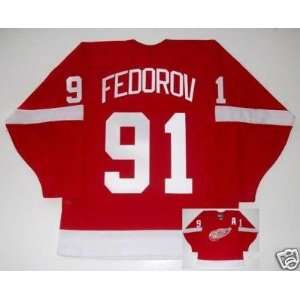 Sergei Fedorov Detroit Red Wings Road Jersey New
