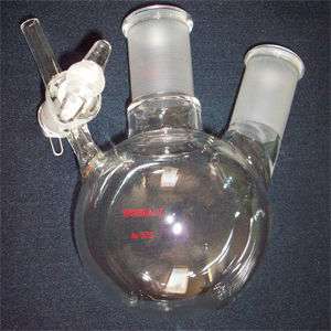 Reaction flask,2 neck,with glass stopcock,250ml,24/40  
