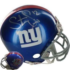 Steve Smith signed Giants/SBXLII Replica Mini Helmet   Autographed NFL 