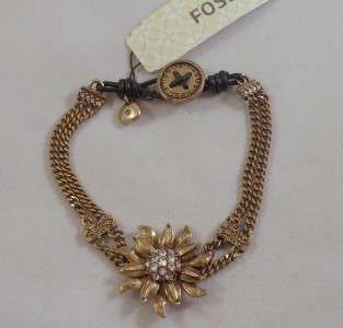 FOSSIL Brand Jewelry Sunflower Wrist Bracelet NWT  
