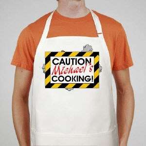   Caution Chef Apron Custom Name Caution Whos Cooking Kitchen Apron