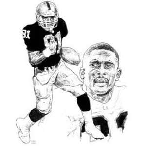 Tim Brown Oakland Raiders Lithograph