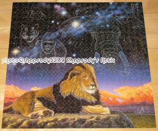   My Brothers SCHIMMEL Lion fantasy art glow dark puzzle ready to frame