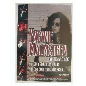 Yngwie Malmsteen Handbill Poster Great Face Shot