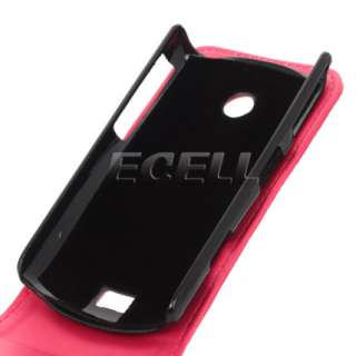 NEW HOT PINK LEATHER FLIP CASE FOR SAMSUNG MONTE S5620  