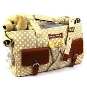  Dog Puppy Cat Pet Travel Carrier Bag Tote Khaki/White: Pet 