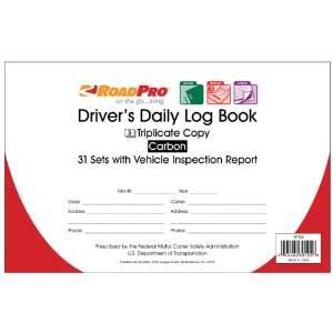 Roadpro RPTLB Drivers Daily Log Book with 31 Carbon Triplicate Sets