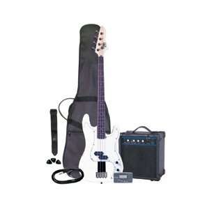  JB Player Electric Bass Package   White Musical 