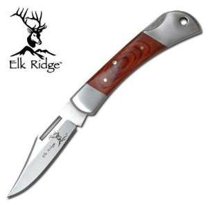  Elk Ridge ER 123W Folding Knife (3.5 Inch) Sports 
