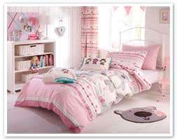   Pink Heart Stripe / Teddy Bear Bedding or Curtains or Set  