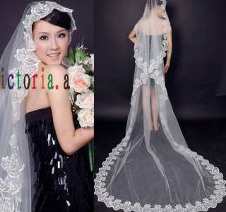   Style White/Ivory Mantilla Bridal Wedding Party Veil Hot Sell  