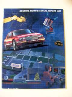 1985 General Motors Co. Annual Report Saturn  