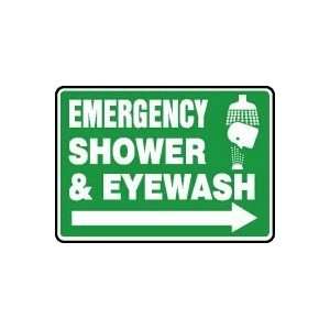  EMERGENCY SHOWER & EYE WASH (W/GRAPHIC) (ARROW RIGHT) Sign 