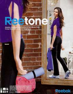 REEBOK Womens EASYTONE Pants BLACK Fitness Resistance + Compression 