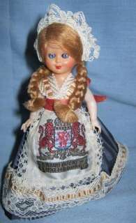 Vintage Celluloid Girl Small Doll Italy Mohair Help  