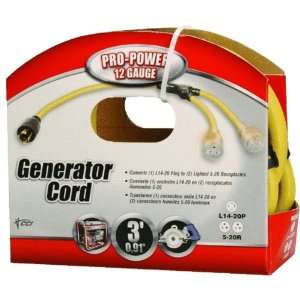  Pro Power Generator Power Cord, Converts L14 20P 