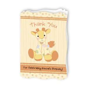  Giraffe   Personalized Birthday Party Thank You Cards With 