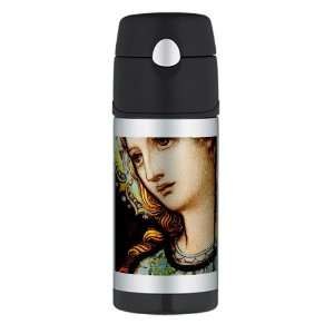   Thermos Travel Water Bottle Mother Mary Stained Glass 