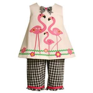   Infant Toddler Girls Pink Flamingo Outfit Set 3M 4T: Bonnie Jean: Baby