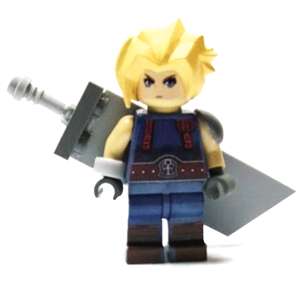Custom Lego Cloud Strife Final Fantasy VII 7 Minifig  
