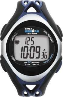 TIMEX IRONMAN 75 LAP BLUE/BLACK HEART RATE MONITOR MEN WATCH T5C411 