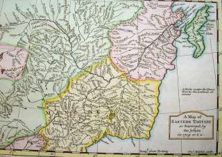 1751 Kitchin (Bellin) 2 Maps E & W TARTARY China Mongol  