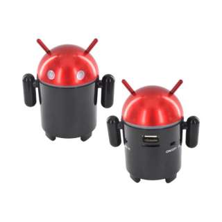 Black Red Universal Android Speaker w USB Micro SD 3.5mm Ports & FM 