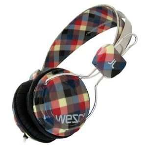  Wesc CBONGOLI Unisex Premium Checked Bongo Headphones 