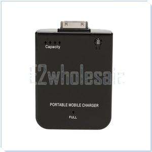   Station Portable Mobile Backup Battery Charger for iPhone iPod Blk