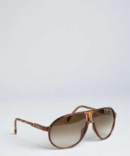 Carrera brown havana striped Champion aviator sunglasses   