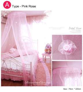 Cuty 4 Type Mosquito Net Bed Canopy Rose Bead Princess  