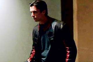 Dark Knight motorcycle leather jacket  Christian Bale  