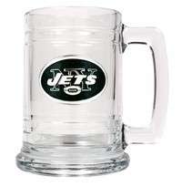 NFL Glass Beer Mug Stein Professional Football Team Logo Medallions 