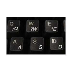   KEYBOARD STICKERS WITH WHITE LETTERS FOR COMPUTER LAPTOPS DESKTOP