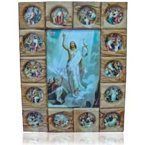  14 Stations Olive Wood Wall Hanging   Christ Rising 