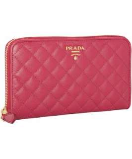 Prada peony quilted saffiano leather continental wallet   up 