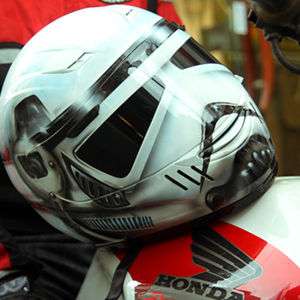 Starwars stormtrooper airbrushed custom motorcycle helmet DOT SPARX S 