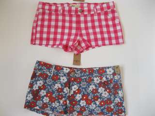   Hollister Womens Shorts Pink Checkers or Floral Pattern 3 or 5  