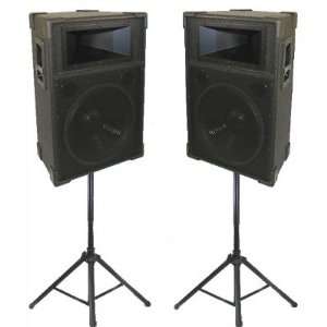  New Studio Speakers 15 Two Way Pro Audio Monitor Pair and 