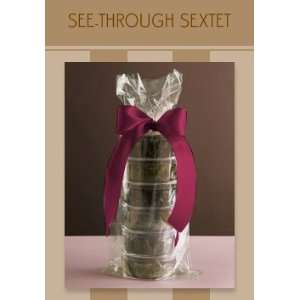   See Through Sextet: 6 Brownies in a Cello Bag tied with a Satin Ribbon