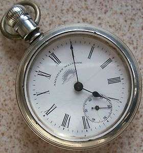   Waltham Sol Pocket Watch Silver Case 57 mm Open face Running condition