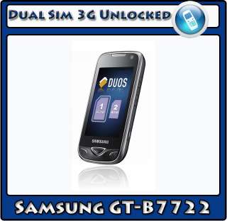 Samsung GT B7722 3G Dual Sim Unlocked Mobile Phone Black 8808993868995 