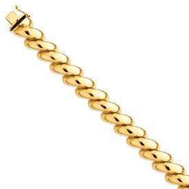 Beautiful New Solid 14k Yellow Gold San Marco Bracelet  