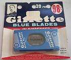Pack 20 gillette Blue Safety Razor Blades dispenser new