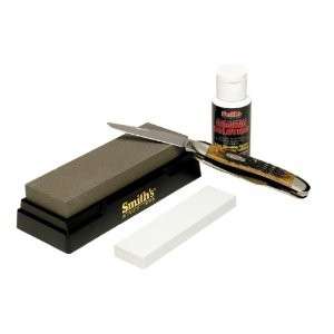 STONE KNIFE BLADE SHARPENING KIT WITH OIL  