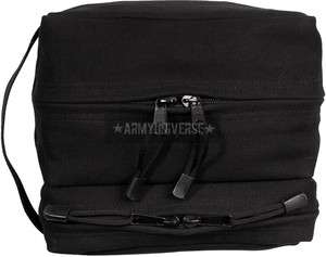 Black Dual Compartment Travel & Shave Kit Bag  