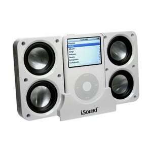   White Foldable 4x Portable Speaker System  Players & Accessories