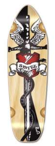 NEW SMITE Natural Graphic Deck Longboard Mini Cruiser  